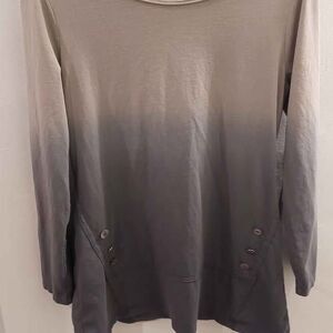 Neon Buddha Women’s Tunic Top | Size Small | Asymmetrical Button Detail